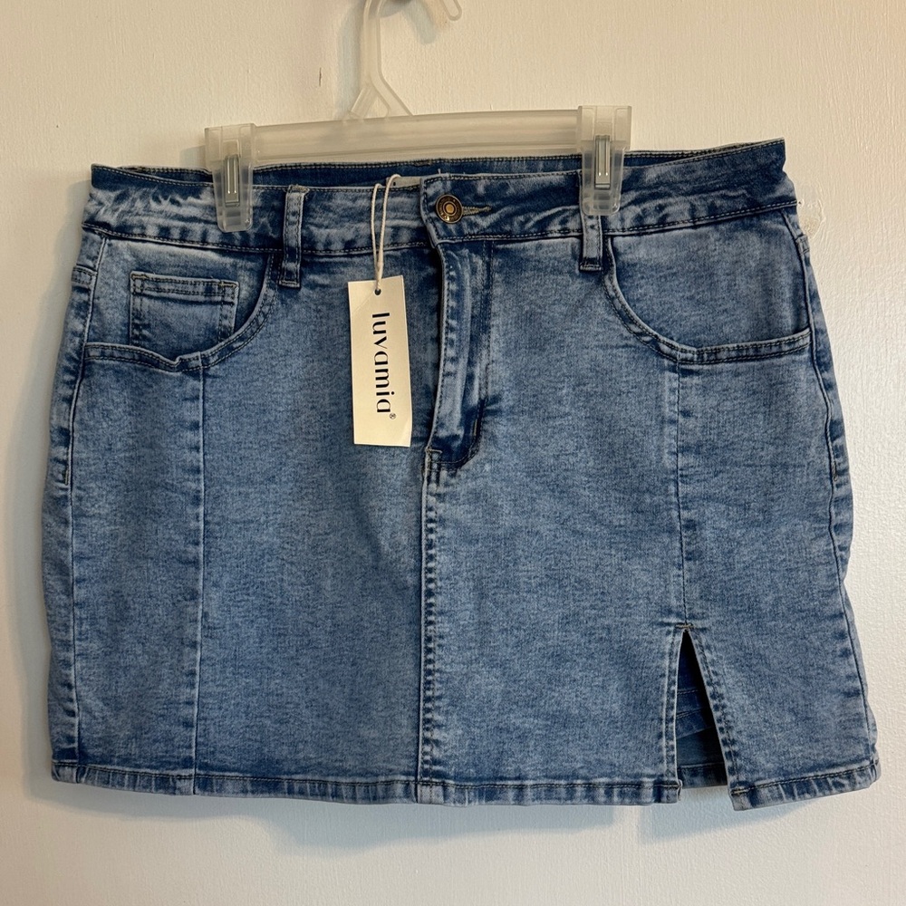 Luvamia Blue Denim Skort